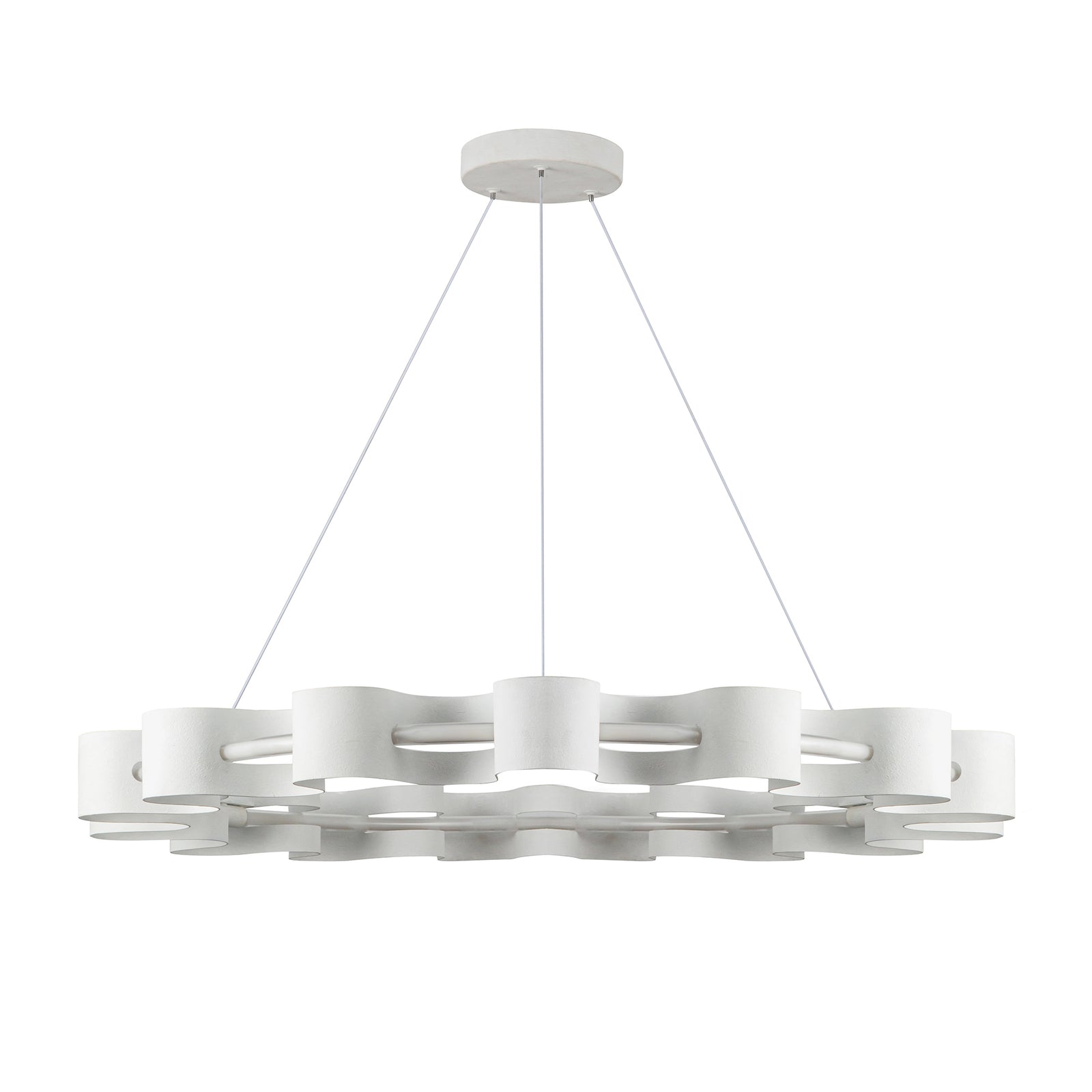 Nami 32-in Antique White LED Chandelier