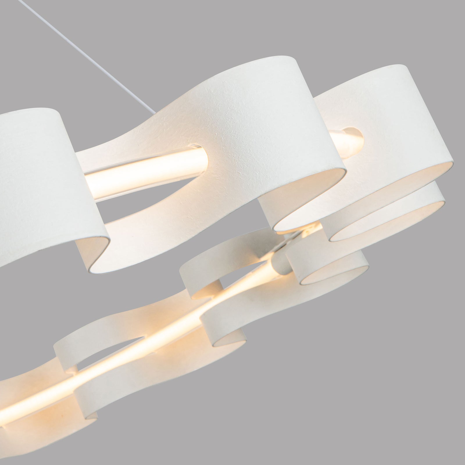 Nami 32-in Antique White LED Chandelier