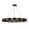 Nami 32-in Gloss Black LED Chandelier