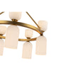 Nelly 26-in Brushed Gold/Glossy Ribbed Opal Glass Socket Chandelier