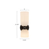 Nelly 12-in Matte Black/Glossy Ribbed Opal Glass Socket Wall/Vanity Light