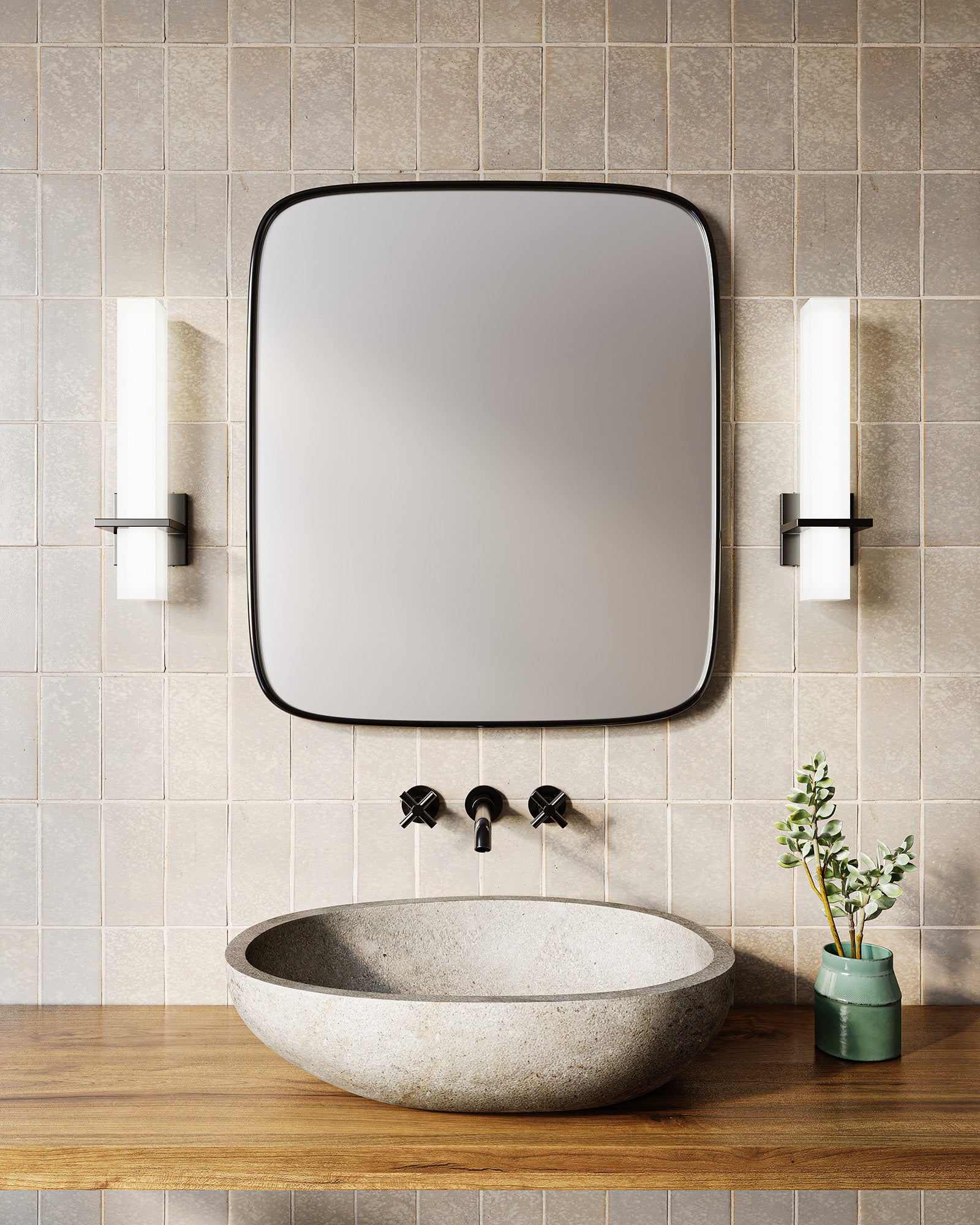 Nepal 18-in Black LED Wall Sconce