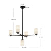 Nola 31-in Black 5 Lights Chandelier