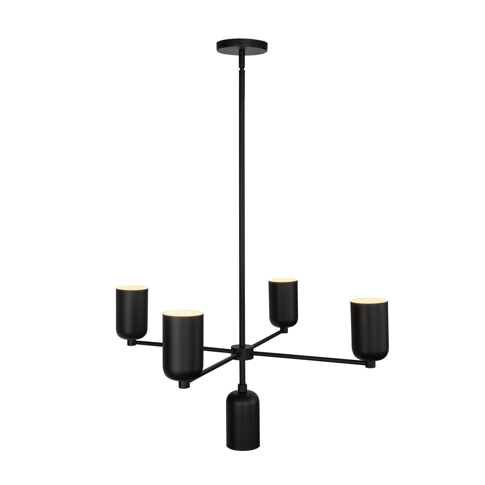 Nola 31-in Black 5 Lights Chandelier