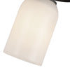 Nola 4-in Black/Glossy Opal Glass 1 Light Semi-Flush