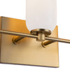 Nola 18-in Brushed Gold/Glossy Opal Glass Socket Vanity Light
