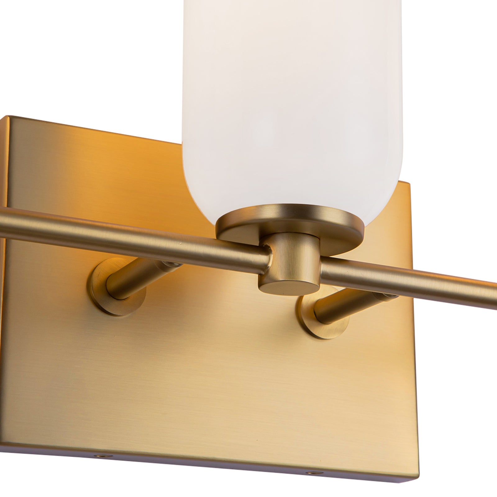Nola 18-in Brushed Gold/Glossy Opal Glass Socket Vanity Light