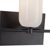 Nola 18-in Black/Glossy Opal Glass Socket Vanity Light
