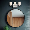 Nola 18-in Chrome/Glossy Opal Glass Socket Vanity Light