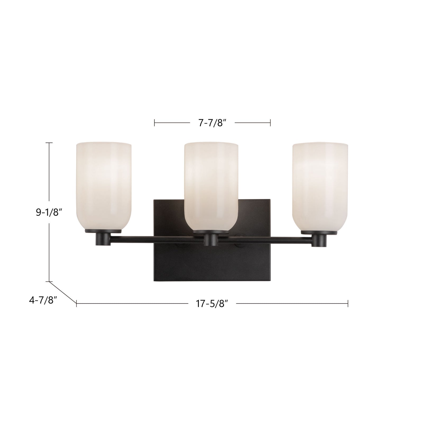 Nola 18-in Chrome/Glossy Opal Glass Socket Vanity Light