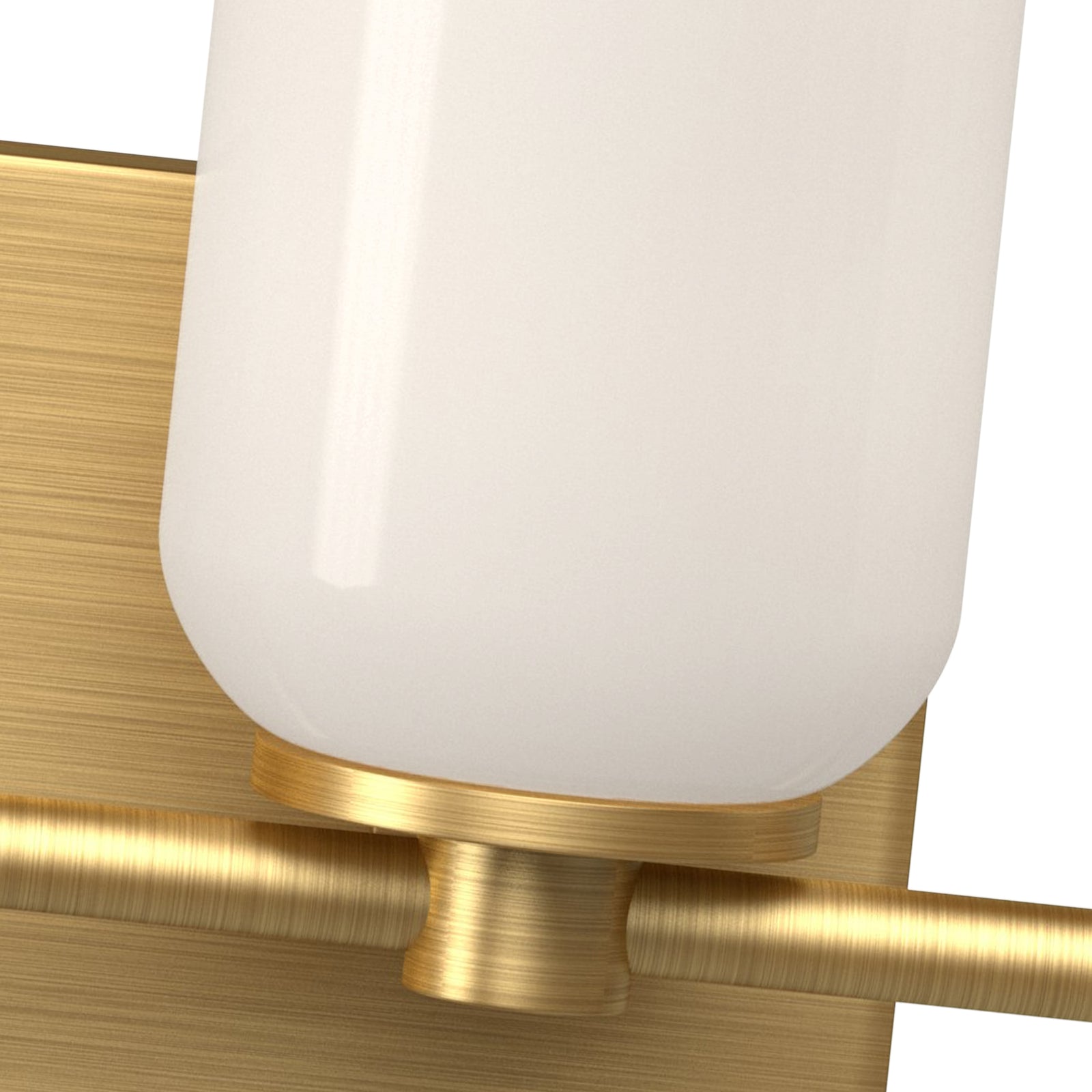 Nola 31-in Brushed Gold/Glossy Opal Glass Socket Vanity Light