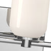 Nola 31-in Chrome/Glossy Opal Glass Socket Vanity Light