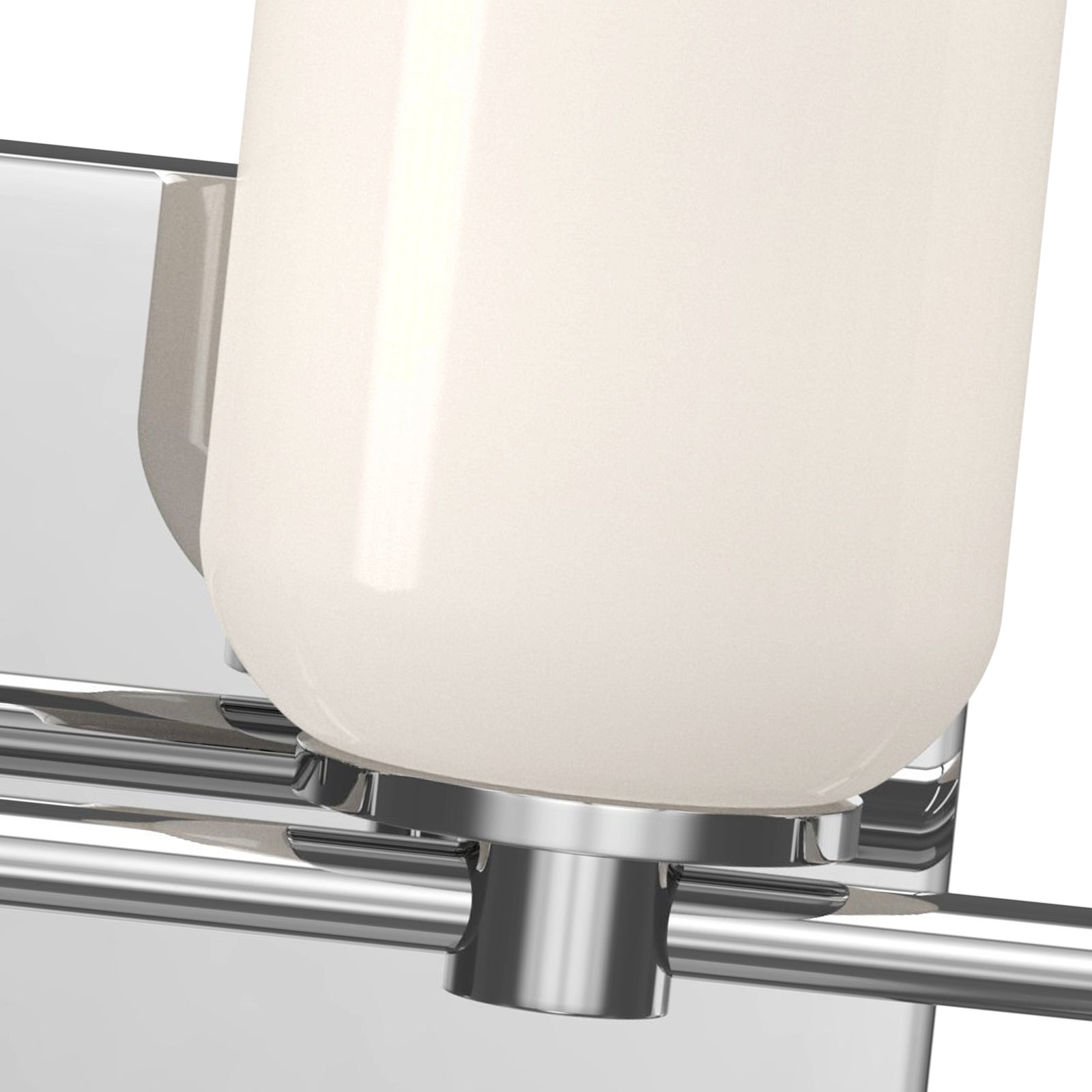 Nola 31-in Chrome/Glossy Opal Glass Socket Vanity Light