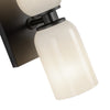 Nola 12-in Black/Glossy Opal Glass 2 Lights Wall Sconce