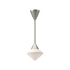 Nora 8-in Brushed Nickel/Opal Matte Glass 1 Light Pendant