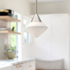 Nora 8-in Brushed Nickel/Opal Matte Glass 1 Light Pendant