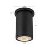 Nordic 6-in (3-in Dia.) Black LED Exterior Ceiling