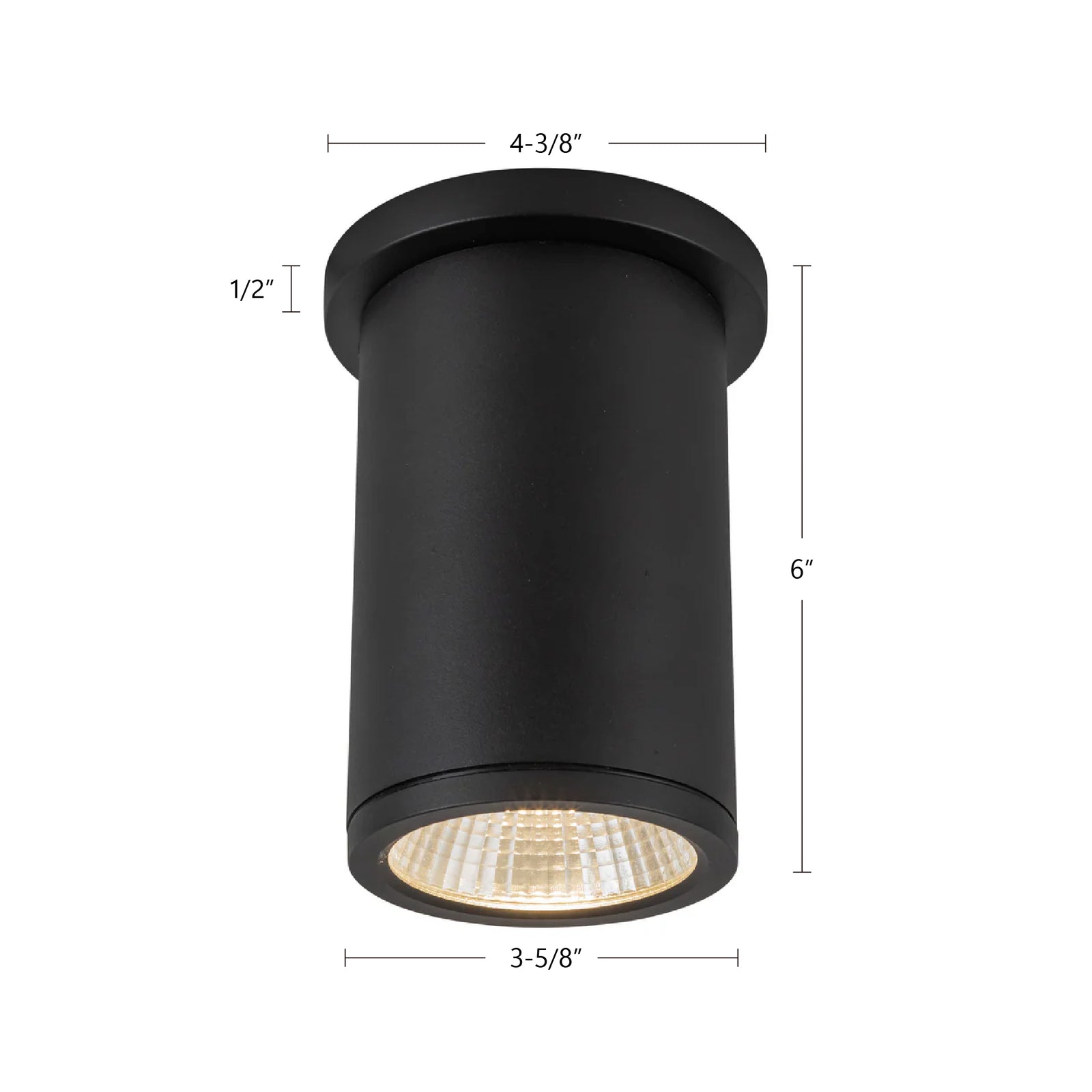 Nordic 6-in (3-in Dia.) Black LED Exterior Ceiling