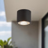 Nordic 4-in (5-in Dia.) Black LED Exterior Ceiling