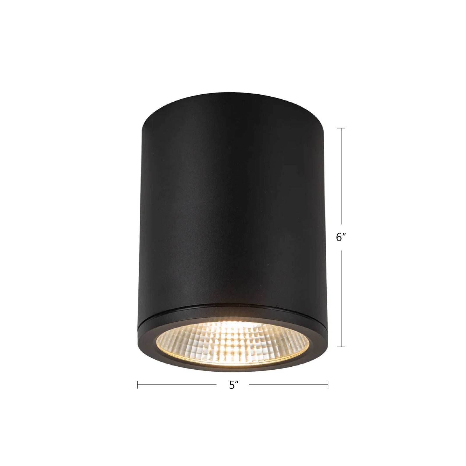 Nordic 6-in (5-in Dia.) Black LED Exterior Ceiling