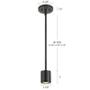 Nordic 3-in (2-in Dia.) Black LED Exterior Pendant