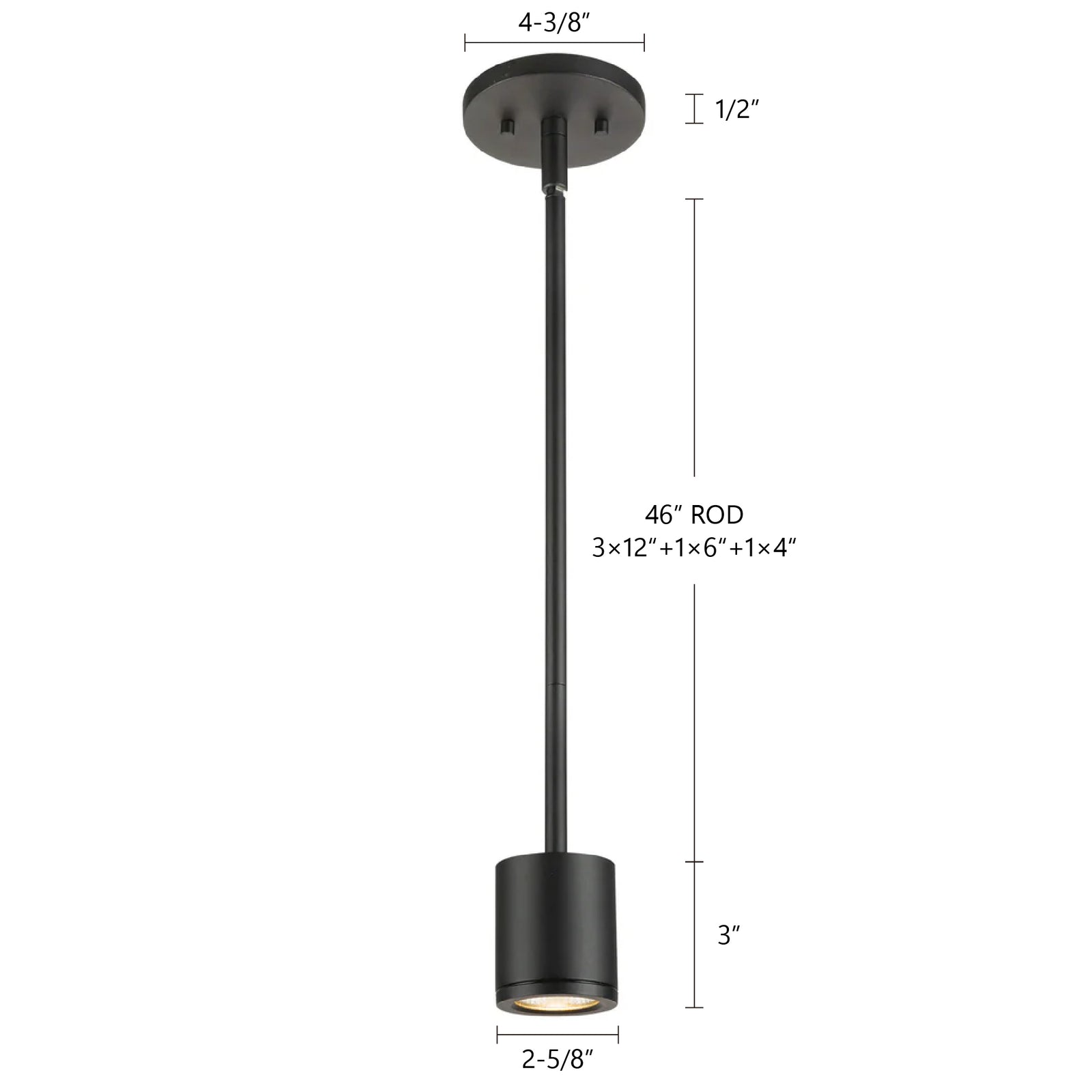 Nordic 3-in (2-in Dia.) Black LED Exterior Pendant