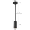 Nordic 5-in (2-in Dia.) Black LED Exterior Pendant