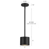 Nordic 4-in (5-in Dia.) Black LED Exterior Pendant