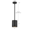 Nordic 6-in (5-in Dia.) Black LED Exterior Pendant