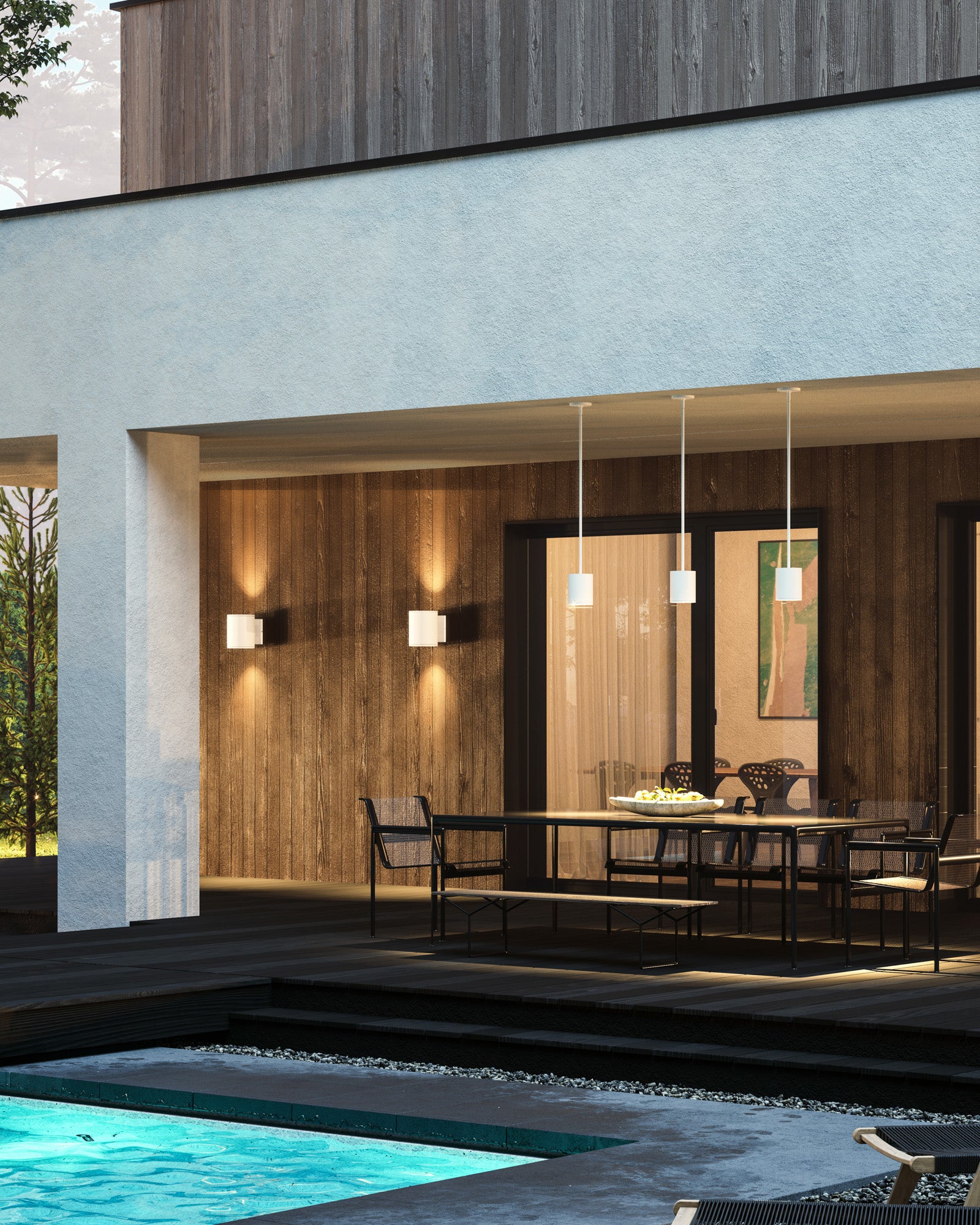 Nordic 6-in (5-in Dia.) White LED Exterior Wall