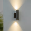 Nordic 8-in (2-in Dia.) Black LED Exterior Wall