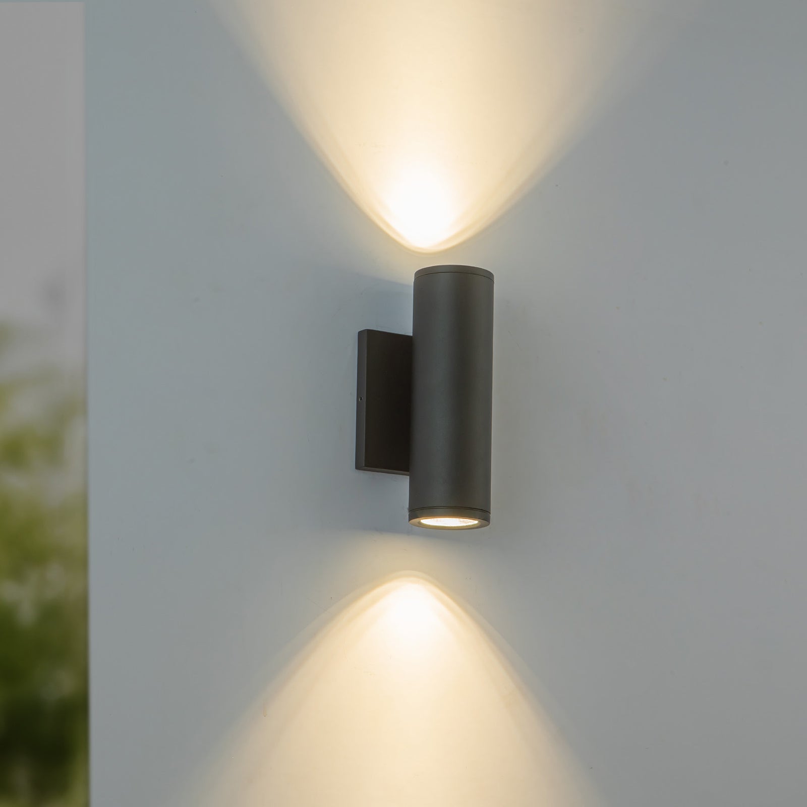 Nordic 8-in (2-in Dia.) Black LED Exterior Wall
