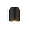 Nordic 5-in (3-in Dia.) Black LED Exterior Wall