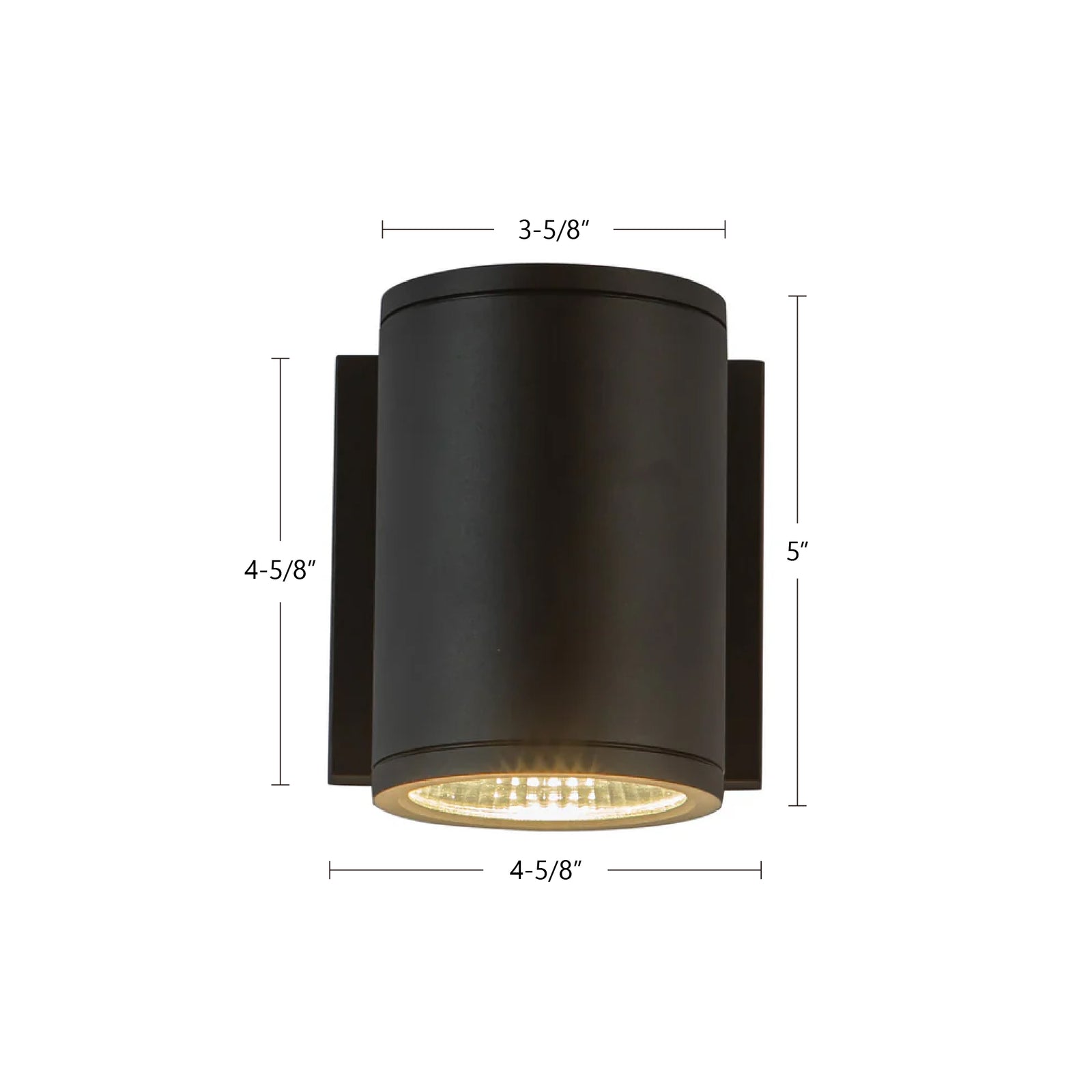 Nordic 5-in (3-in Dia.) Black LED Exterior Wall