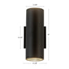Nordic 10-in (3-in Dia.) Black LED Exterior Wall