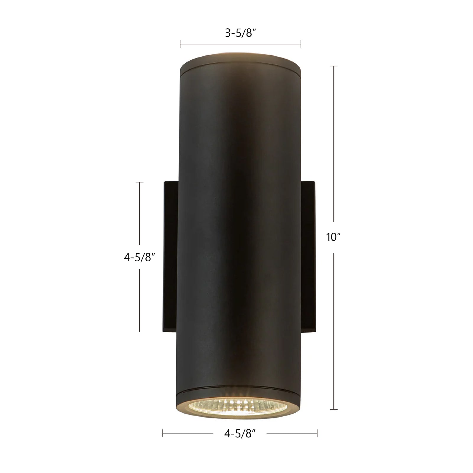 Nordic 10-in (3-in Dia.) Black LED Exterior Wall