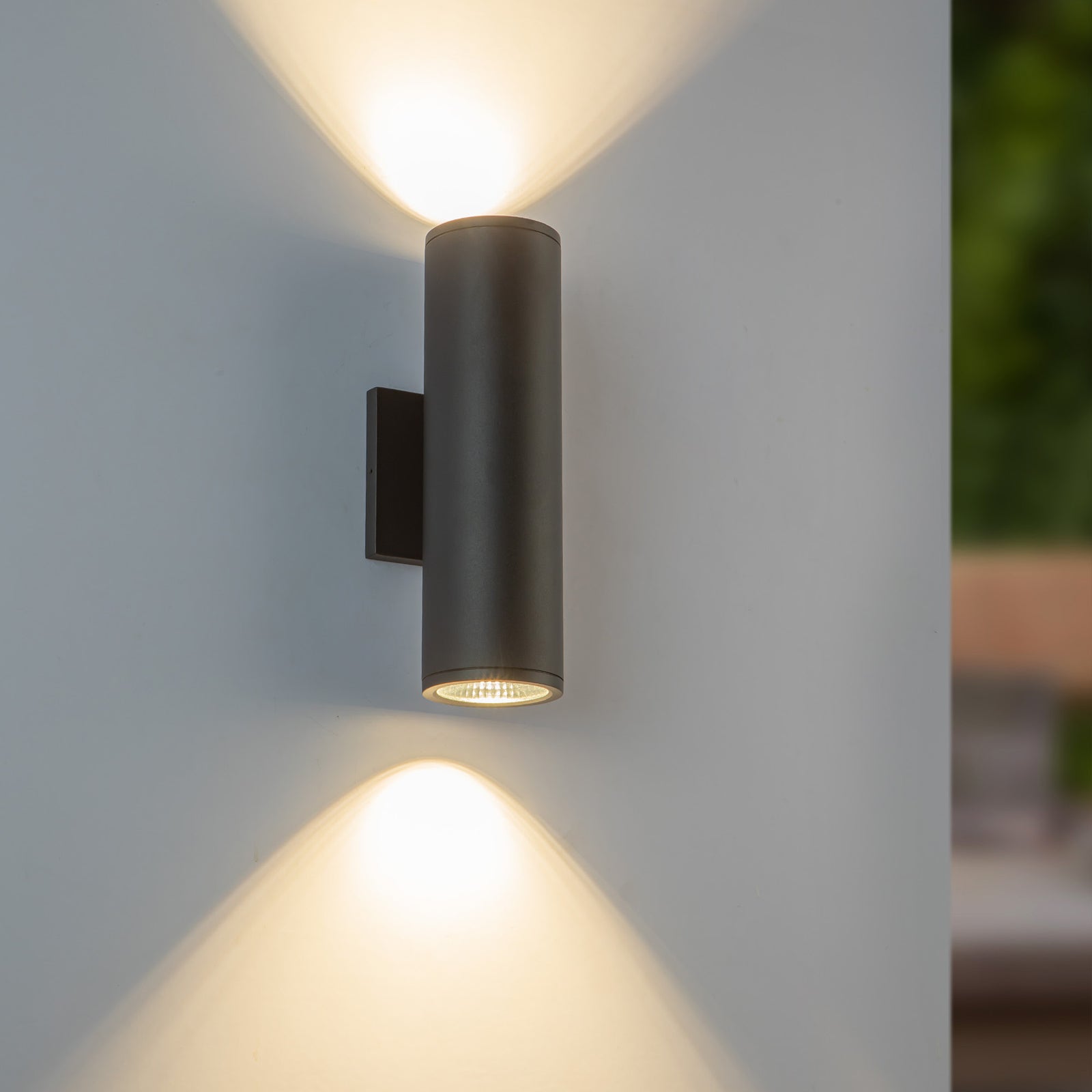 Nordic 12-in (3-in Dia.) Black LED Exterior Wall