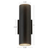 Nordic 12-in (3-in Dia.) Black LED Exterior Wall