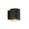 Nordic 5-in (5-in Dia.) Black LED Exterior Wall