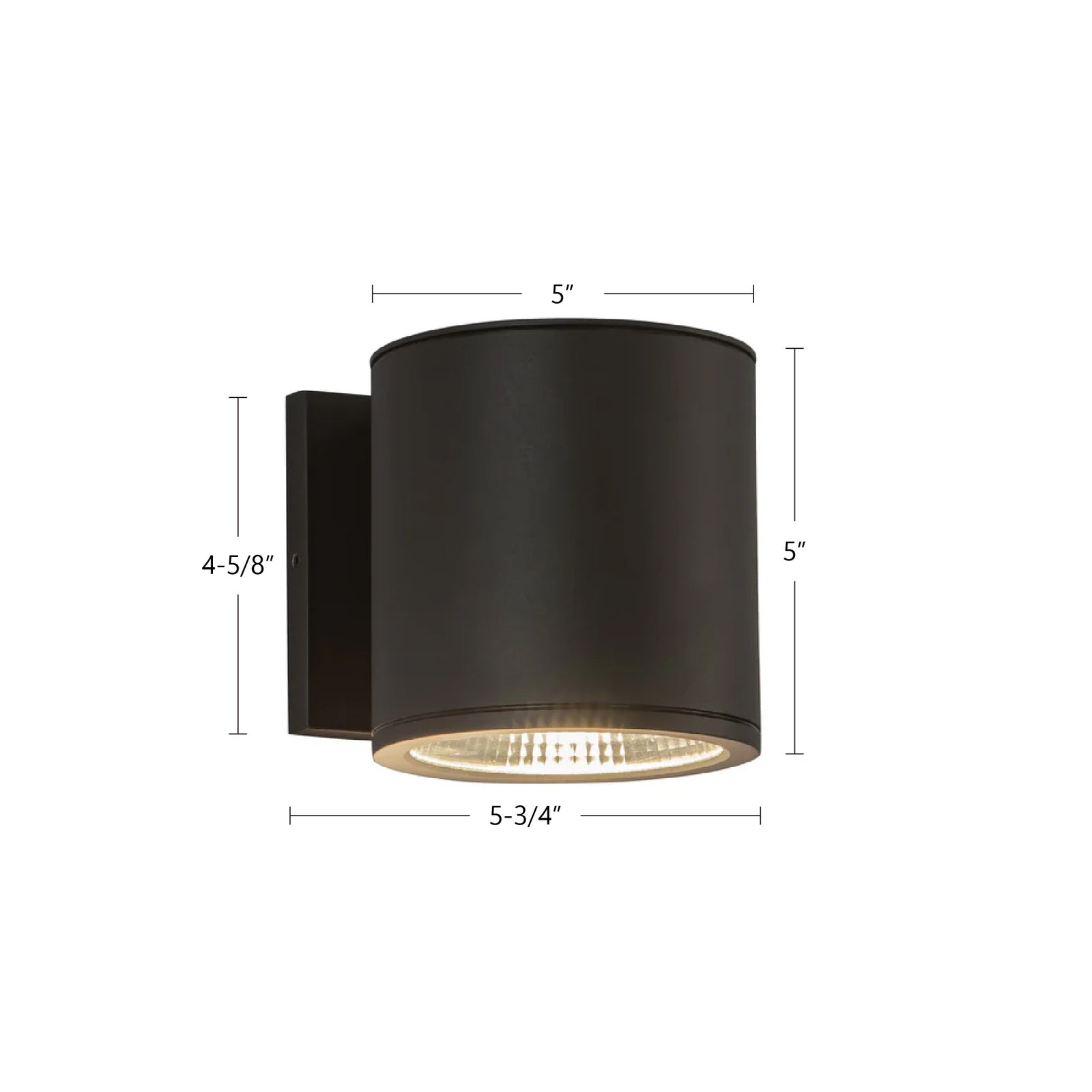 Nordic 5-in (5-in Dia.) Black LED Exterior Wall