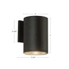Nordic 7-in (5-in Dia.) Black LED Exterior Wall