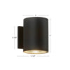 Nordic 6-in (5-in Dia.) Black LED Exterior Wall