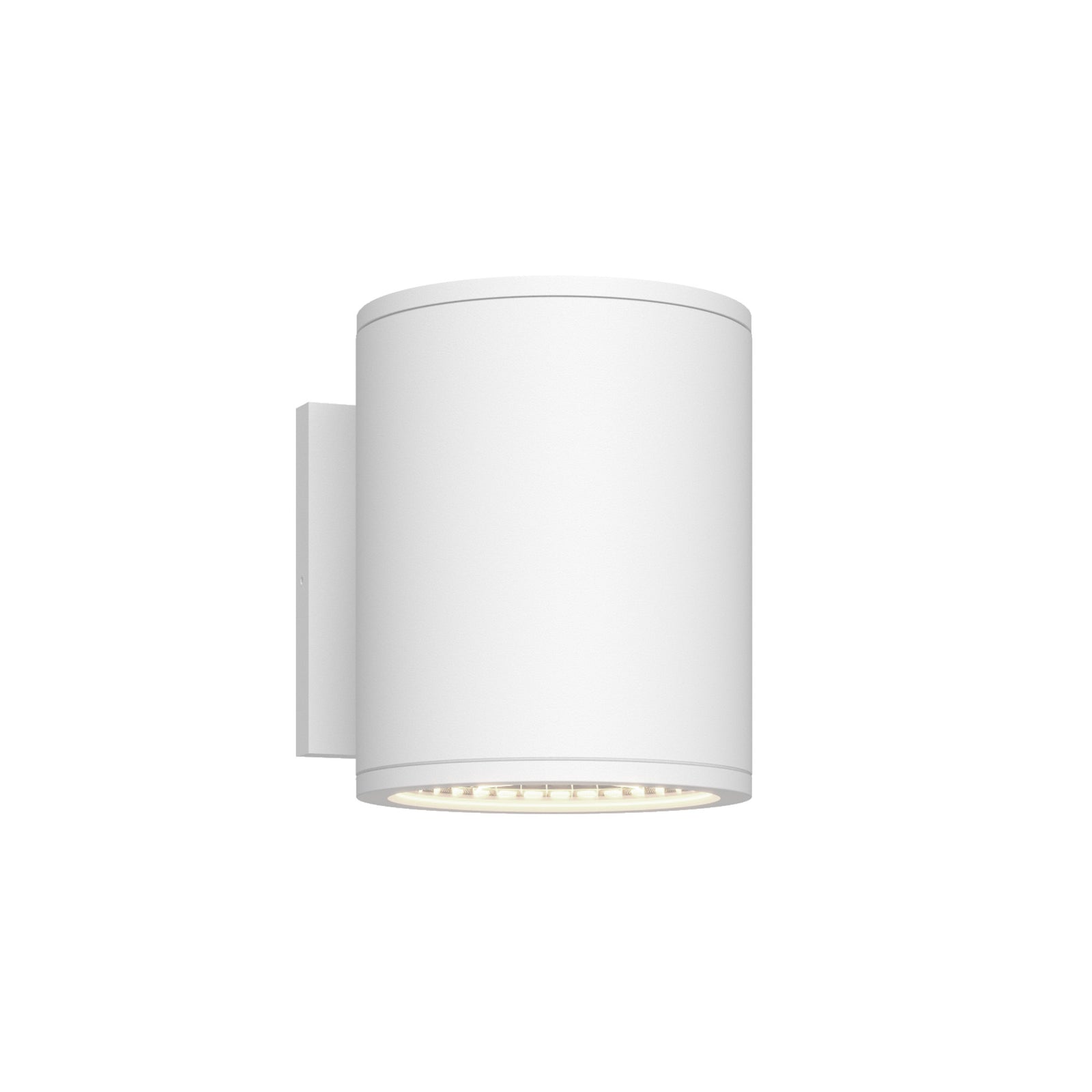 Nordic 6-in (5-in Dia.) White LED Exterior Wall