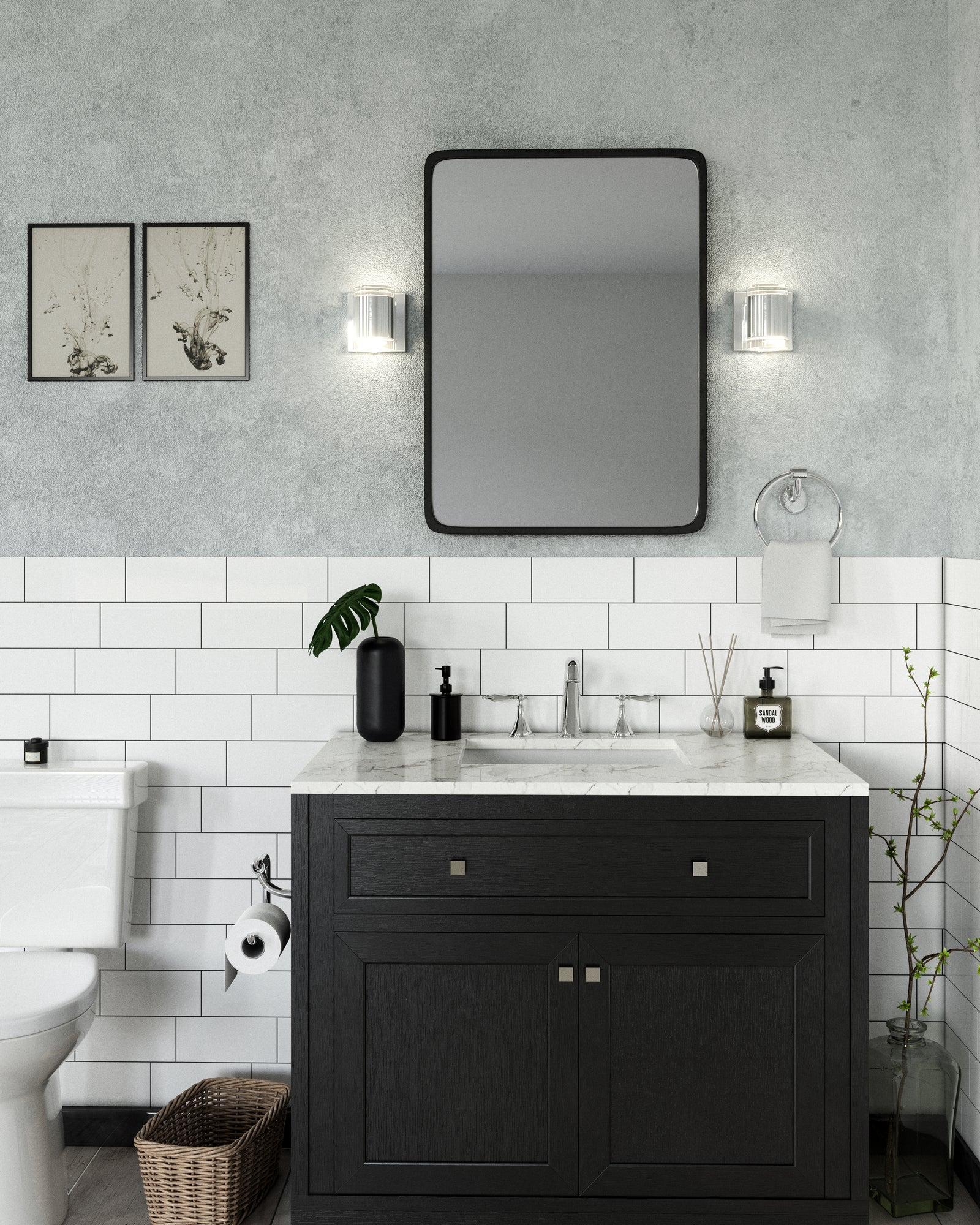 Norfolk 5-in Brushed Nickel LED Wall Sconce