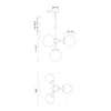 Nouveau 26-in Matte Black/Opal Matte Glass 4 Lights Chandeliers