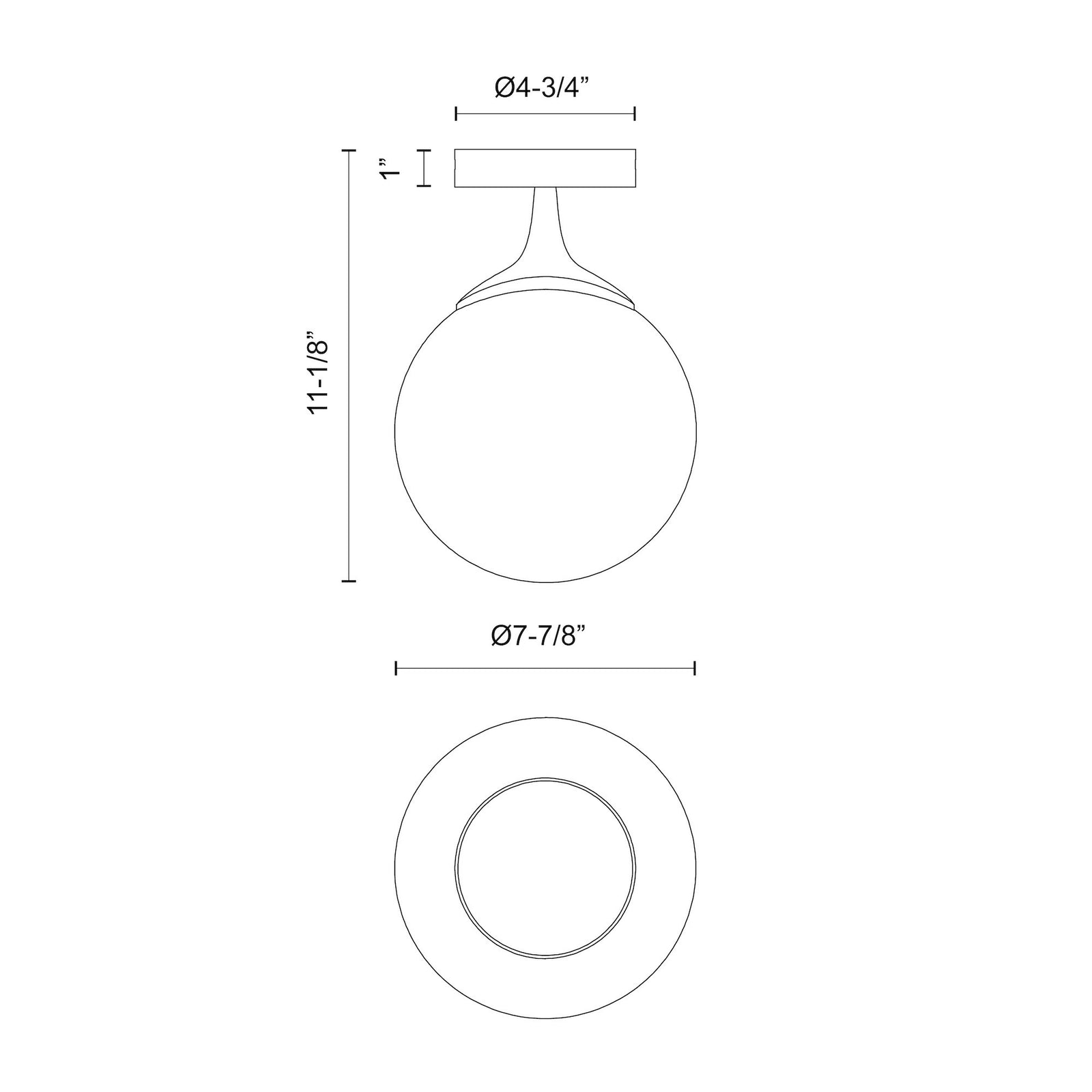 Nouveau 8-in Aged Gold/Opal Matte Glass 1 Light Flush Mount