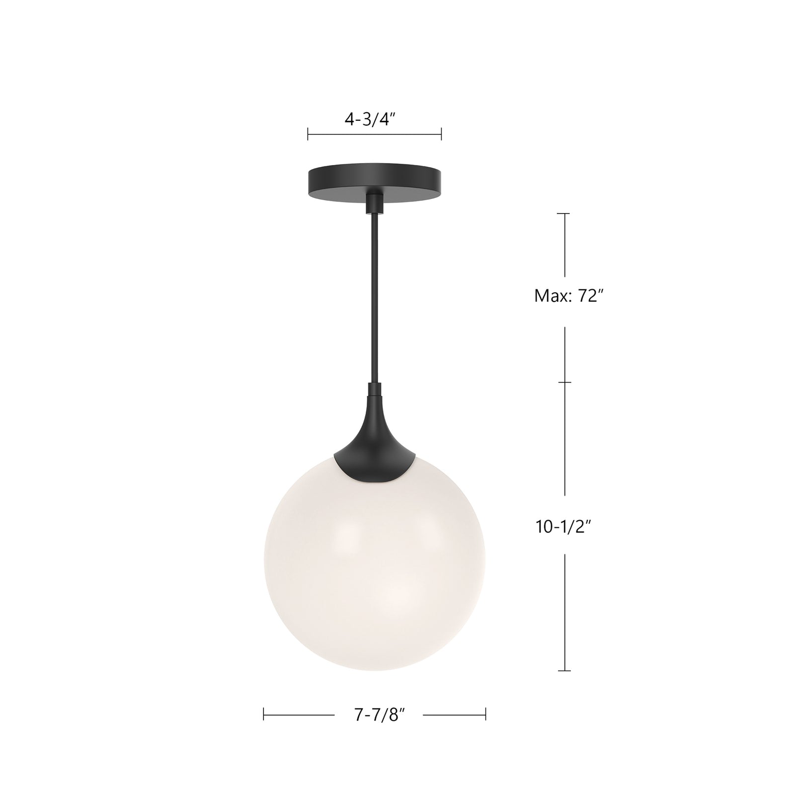 Nouveau 8-in Aged Gold/Opal Matte Glass 1 Light Pendant