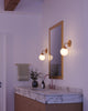 Nouveau 12-in Aged Gold/Opal Matte Glass 1 Light Wall/Vanity