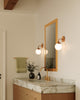 Nouveau 12-in Aged Gold/Opal Matte Glass 1 Light Wall/Vanity
