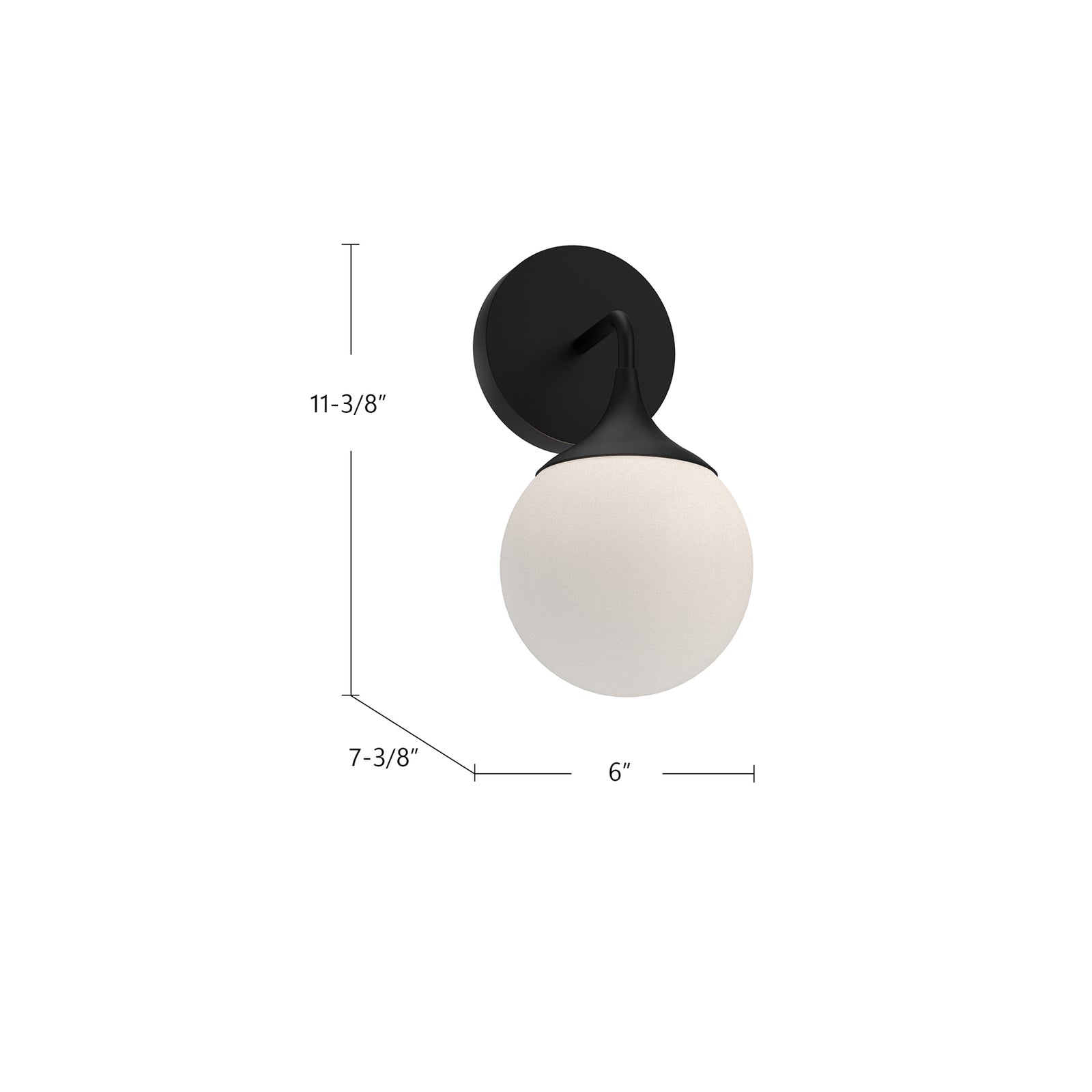 Nouveau 12-in Aged Gold/Opal Matte Glass 1 Light Wall/Vanity